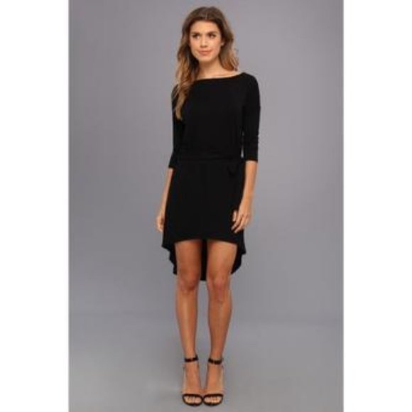 Michael Stars Dylan High Low Boatneck Dress in Orange Sz L - Picture 6 of 16